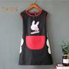 Cooking Apron Contrast Color Oil-proof Workwear Lovely Sleeveless Dinner Apron for Home