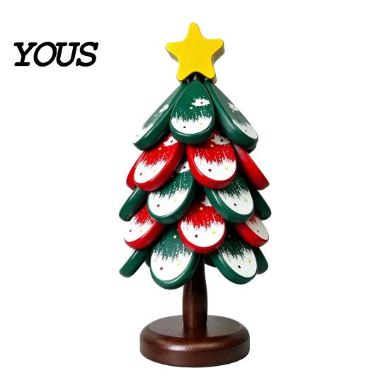 Rustic Dining Table Pad Christmas Tree Wooden Trivets, Durable Pine Wood Potholders with Storage Stand, Decorative Holiday Tray Heat Resistant
