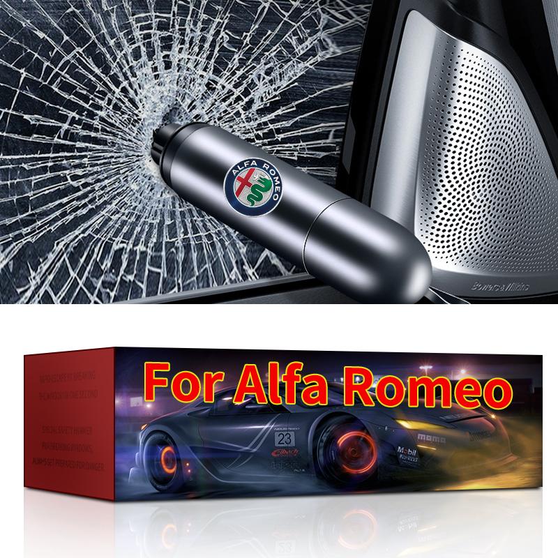 Car Mini Safety Hammer Auto Seat Belt Cutter Life-Saving Emergency Window Breaker For Alfa Romeo 2008