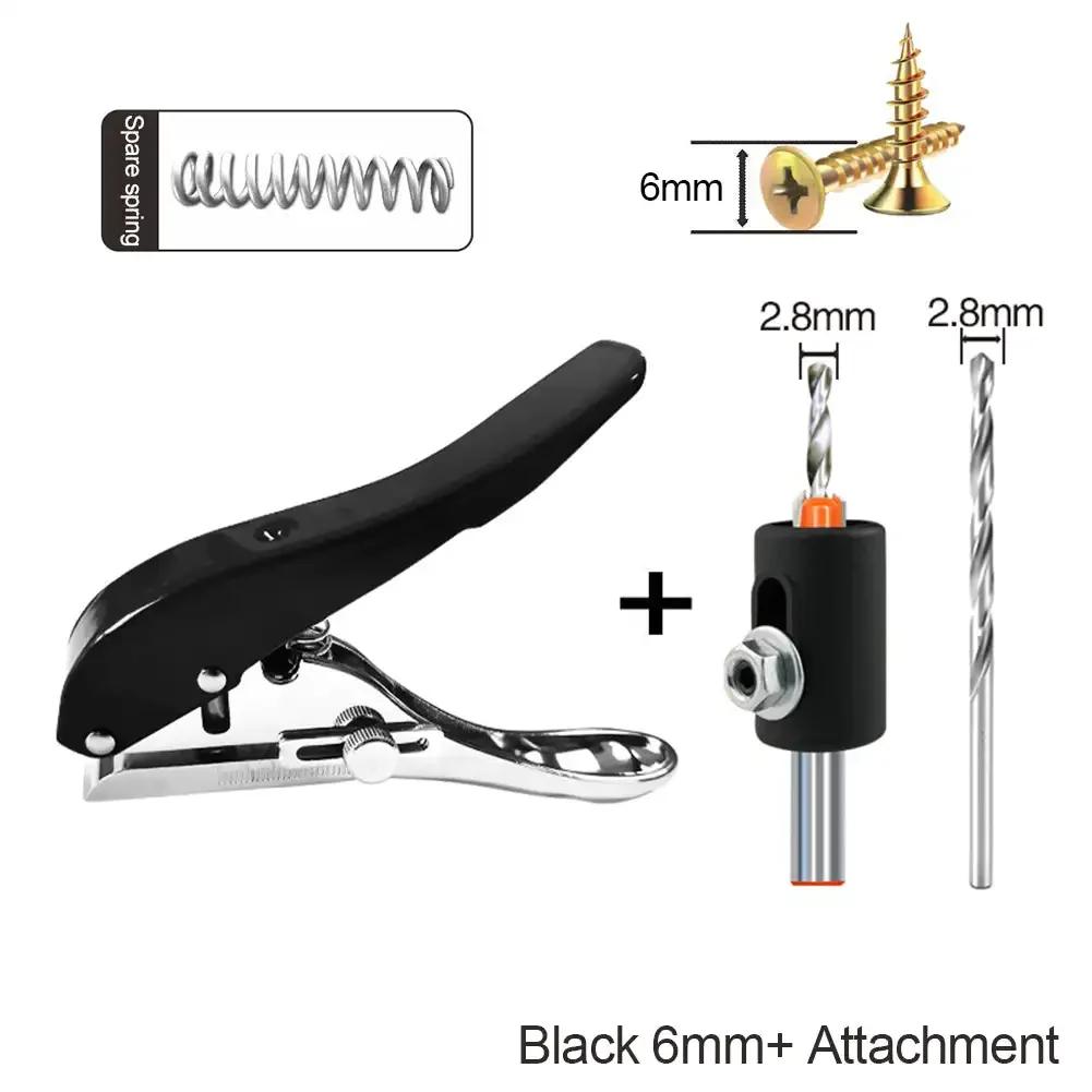 Edge Banding Punching Pliers 6MM 8MM 10MM Masking Pliers New Countersink Drill Bit Screw Adjustment Hole Hat Woodworking Tool