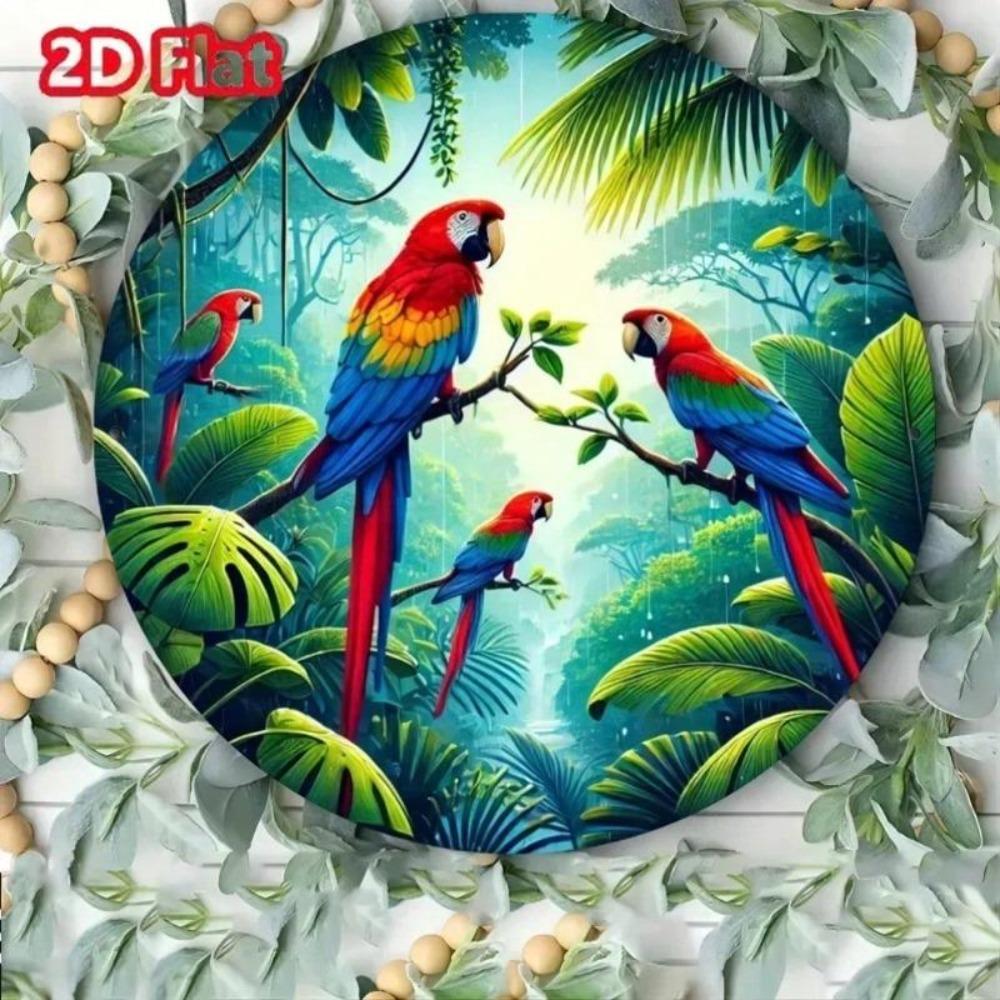 Windproof Waterproof Aluminum Jungle Metal Wall Art for Home and Office Decor
