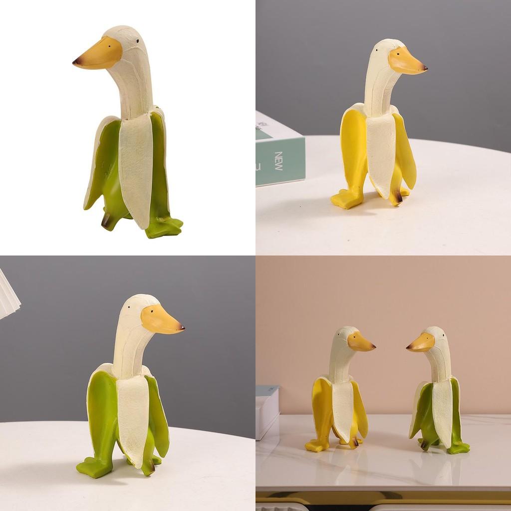 Duck Banana Resin Animal Sculpture Fun Desktop Decorations Gift Friends For