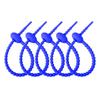 Colorful Self-Locking Silicone Cable Tie Keychain & Ornament Set