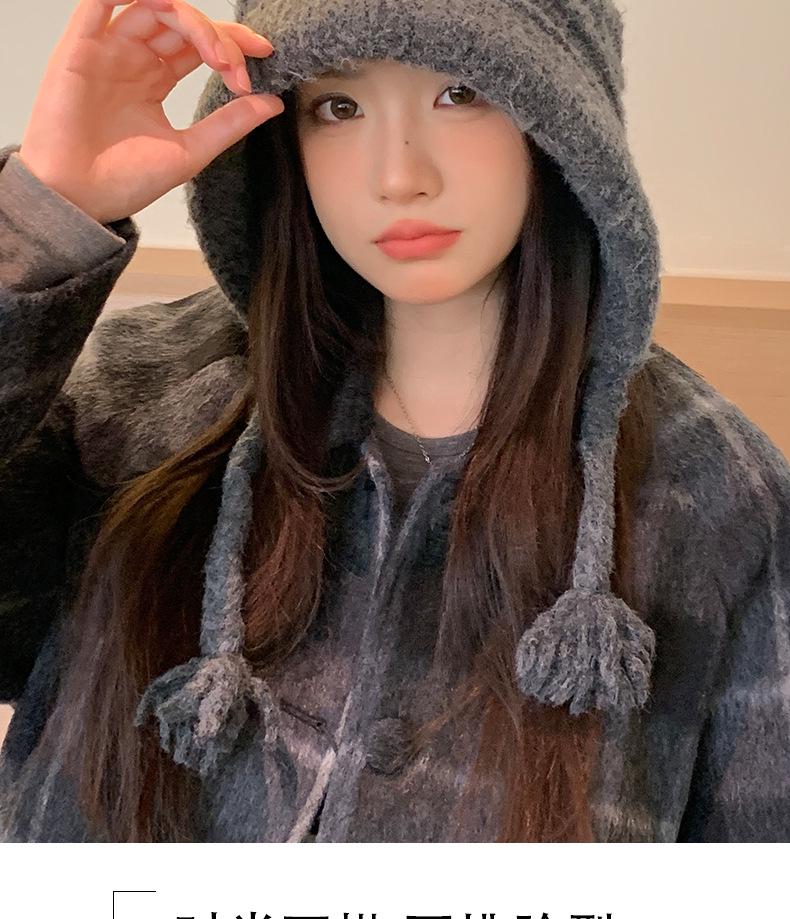 Versatile Thickened Knitted Wool Hat with Tassels - Warm, Windproof Pullover for Autumn/Winter (2025)