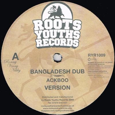 12inch Record ACKBOO Bangladesh Dub Tribal Drift RYR1009 Roots Youths Re 2009 UK Dance Electronica Used