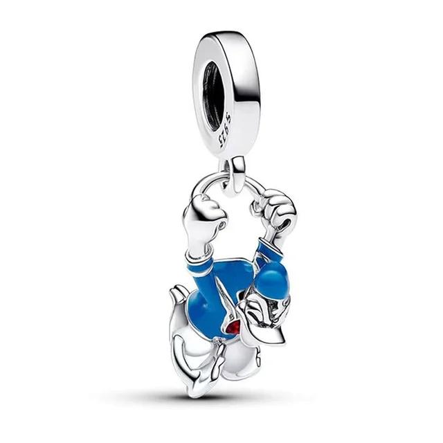 Neues Miniso Disney Donald Duck Minnie Charm 925 Silber Armband Halskette DIY Schmuck Geschenke für Frauen
