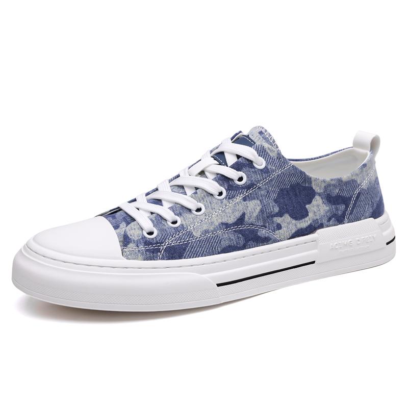 

Fashion Street Style Casual Sneakers for Men Stylish Designer Canvas Shoes Outdoor All-match Male Leisure Walk Walking Footwear Trainers 44 темно-синий