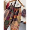 Women's Winter Elastic Waist Warm Harlan Trousers Ladies Loose Design Causal Pants