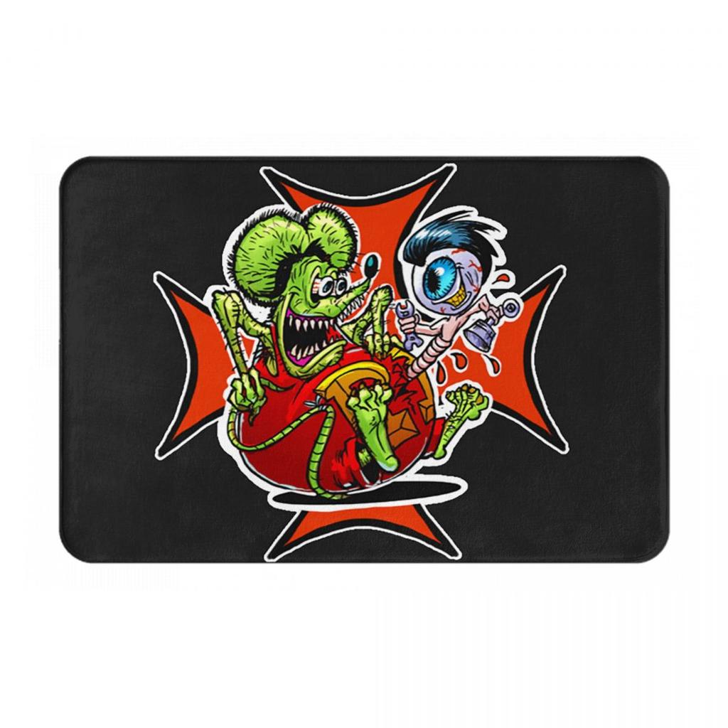 Rat Fink Chest Buster Anti-slip Doormat Floor Mat Absorbent Mat Carpet Rug for Kitchen Entrance Home Living room Footpad Mats