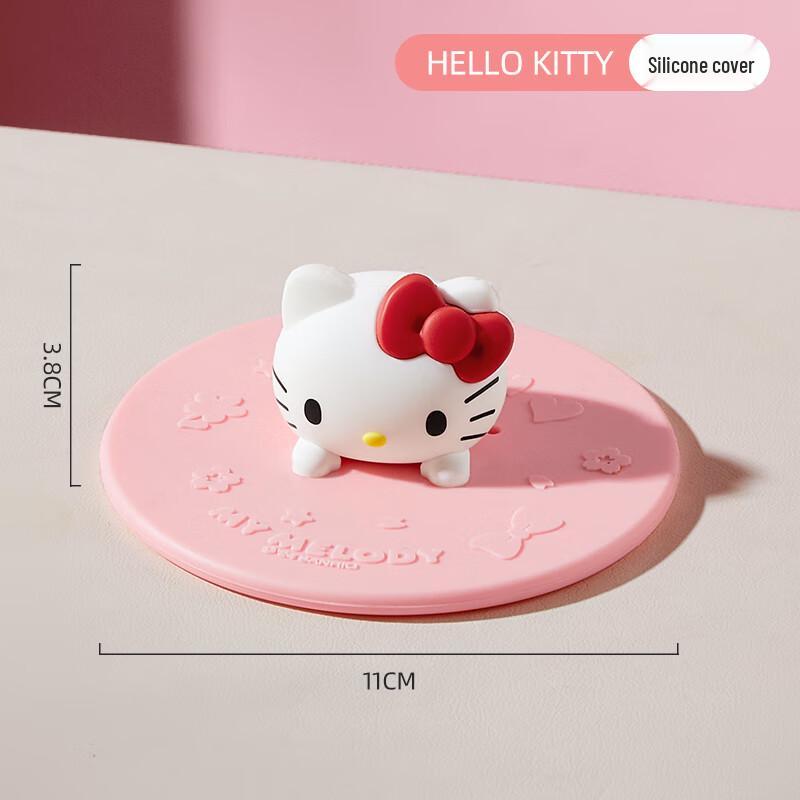 Керамическая кружка Sanrio с мультяшным дизайном и силиконовой крышкой Hello Kitty