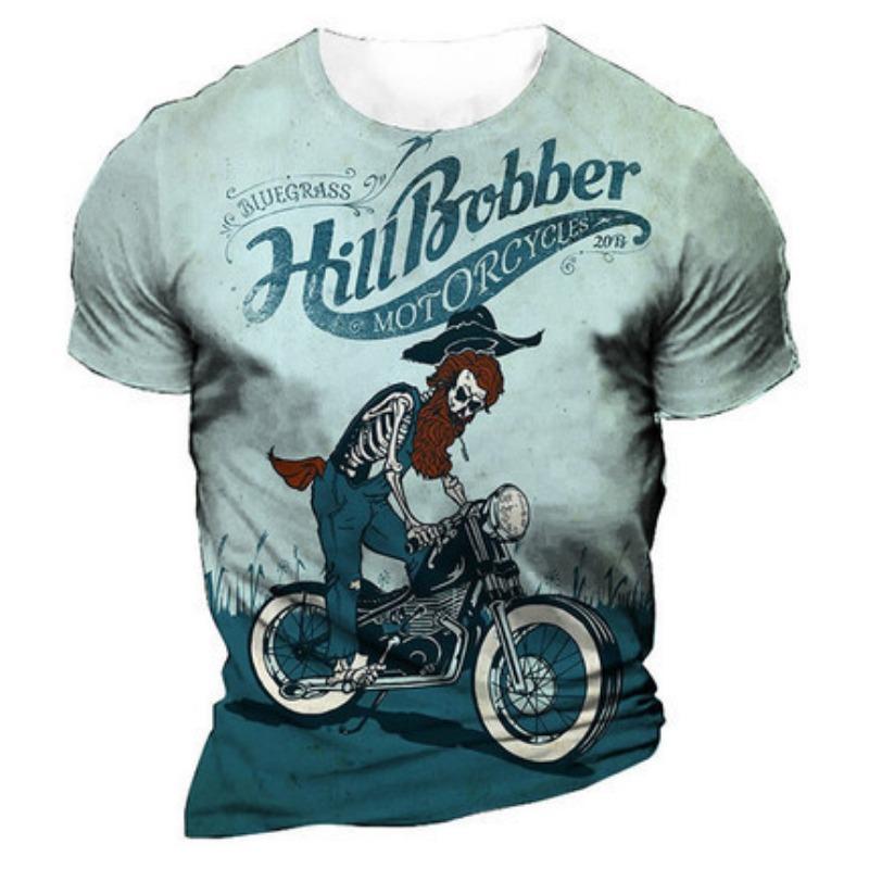 Sommer Kurzarm T-Shirt Neu Trendy Fake Zwei 3D Gedruckt Herren Rundhals Sport Halb T-Shirt