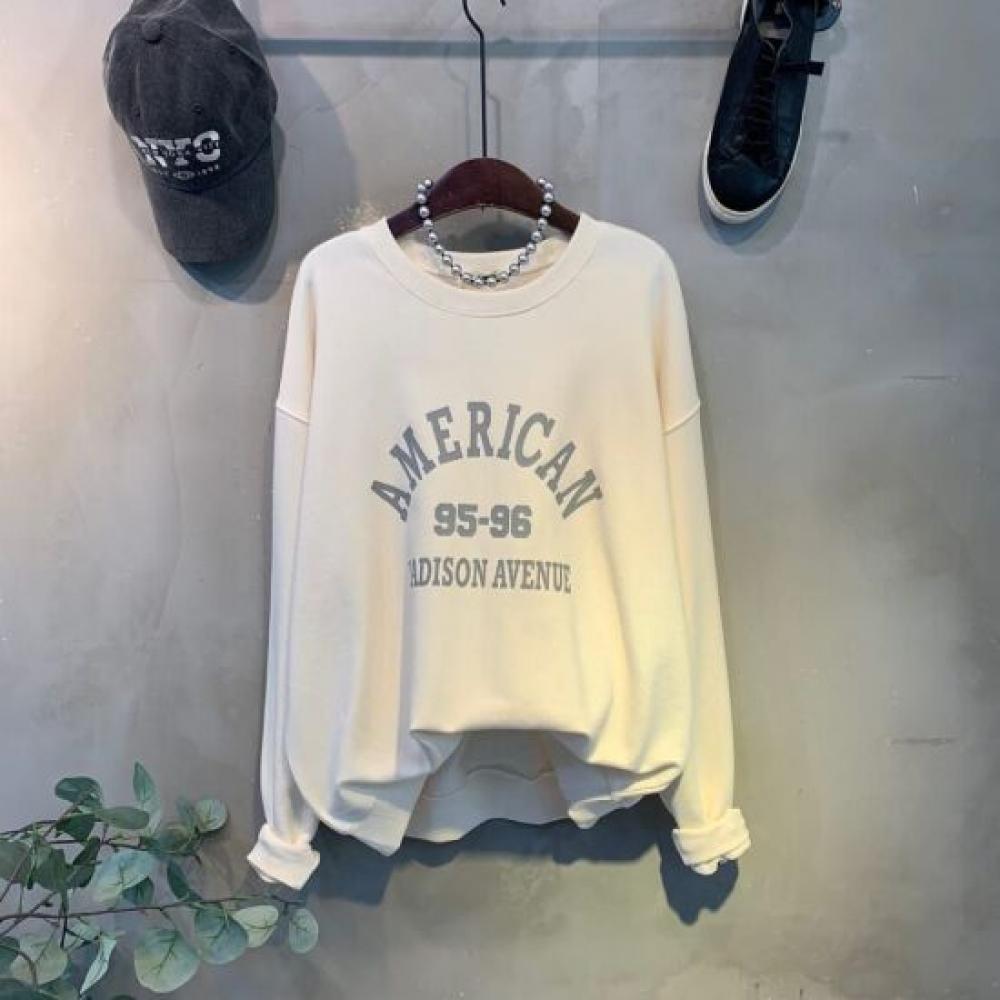 C S In The Room Men meCha Color bloCk letterIng prIntIng Round neCk SweatShirt 3