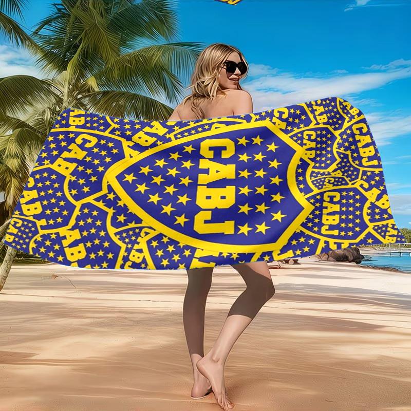 Boca Football Club Printed Microfiber Beach Towel, Soft And Absorbent, Quick-Dry, Ideal for Summer Travel, Beach Essential, Swimming Pool