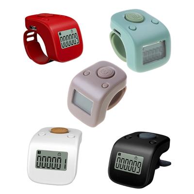 1Pc Convenient Counter Digital LCD Finger Ring Tally Counter 6 Channel Counting 6 Digit Beads Prayer Counter