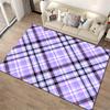 Purple and White Plaid Pattern Carpet for Living Room or Bedroom Suitable for use as an anti-slip for living room bedroom sofas