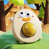 Popping Yolk Boiled Egg Toy with Lanyard Stress Relief Pop-Out Yolk Cartoon Egg Squeeze Toy Portable Decompression Fidget Sensory Toy