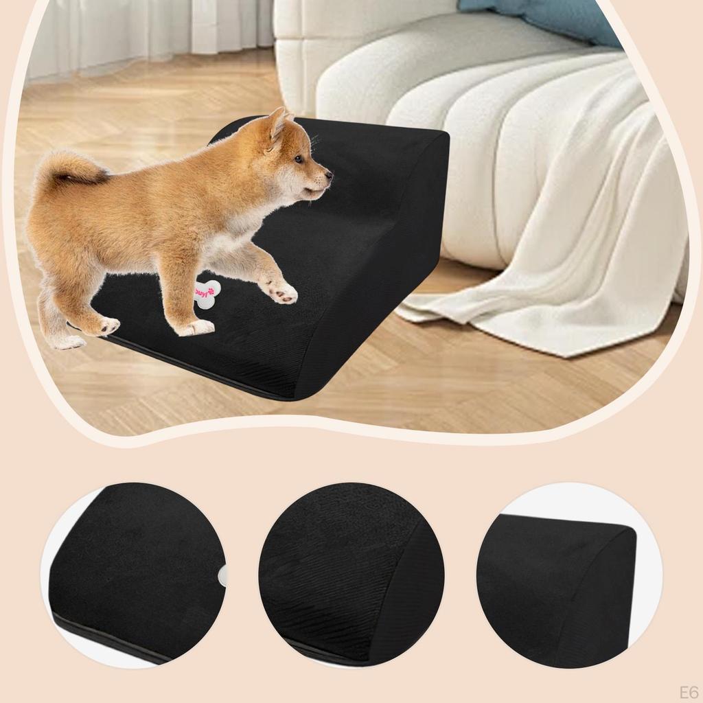2 Step Dog Stairs Slope Stair Anti Slip Comfortable Removable Cover Multipurpose Gentle