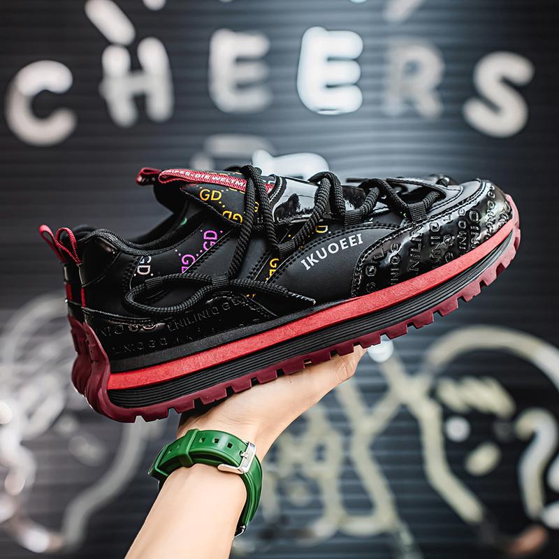 Chunky Sneakers Mens Designer Retro Running Shoes Fashion Casual Microfiber Leather Fabric Upper Height Increased Platform Shoes