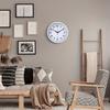 1 weiße Wanduhr, hochwertiges Quarzwerk, batteriebetrieben, rund, leicht zu lesen, für Zuhause/Küche/Büro/Klassenzimmer/Schule, Raumdekoration, Heimdekoration