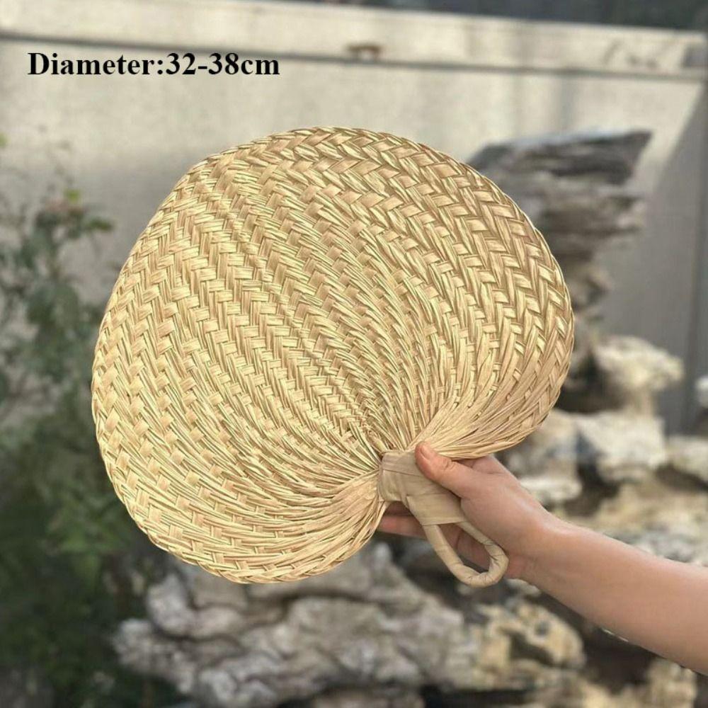 DIY Straw Woven Fans Home Decoration Bamboo Woven Fan Artificial DIY Fan Cooling Banana Fan