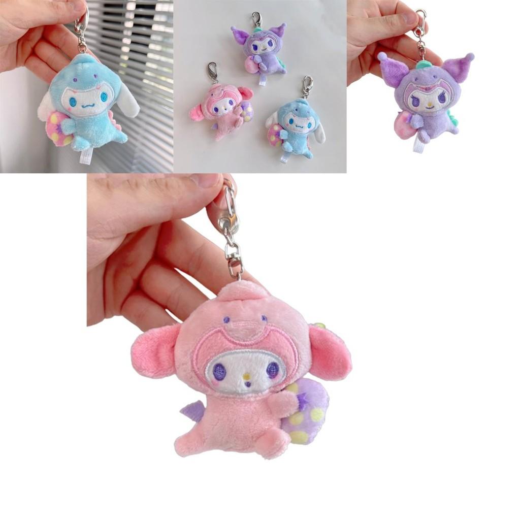 Sanrio Cinnamoroll Melody Kuromi Plush Doll Keychain Bag Pendant Gift