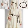Vintage Boho Waist Chain For Women Made Of Cotton Linen With Knot Fastening For Dress Decor