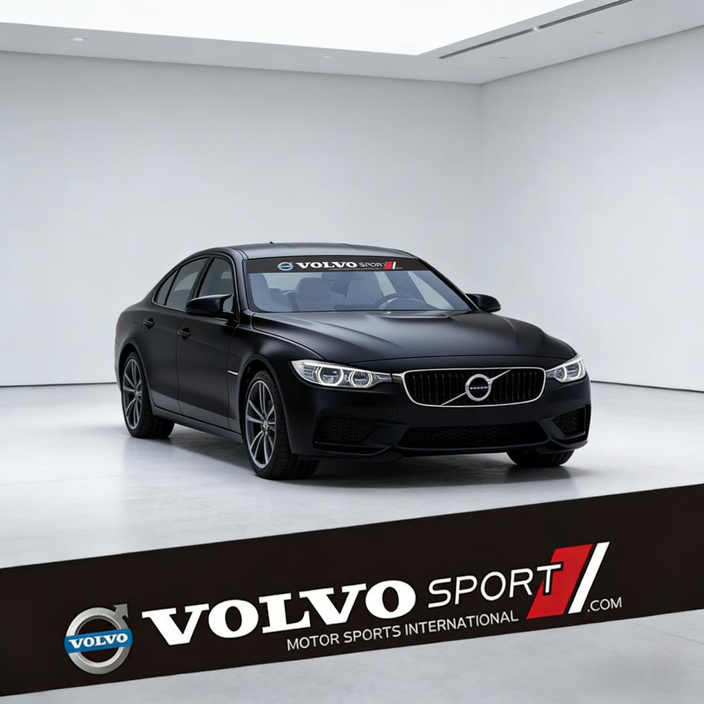 Ptwrl4 Volvo Sport Racing Frontscheiben-Sonnenschutz-Aufkleber für XC60 XC90 S60 S90 V60 V90 135x20cm Auto-Dekor-Aufkleber Autozubehör
