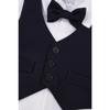 Miniropa Plain Black 3-piece Baby Set With Bow Tie And Vest