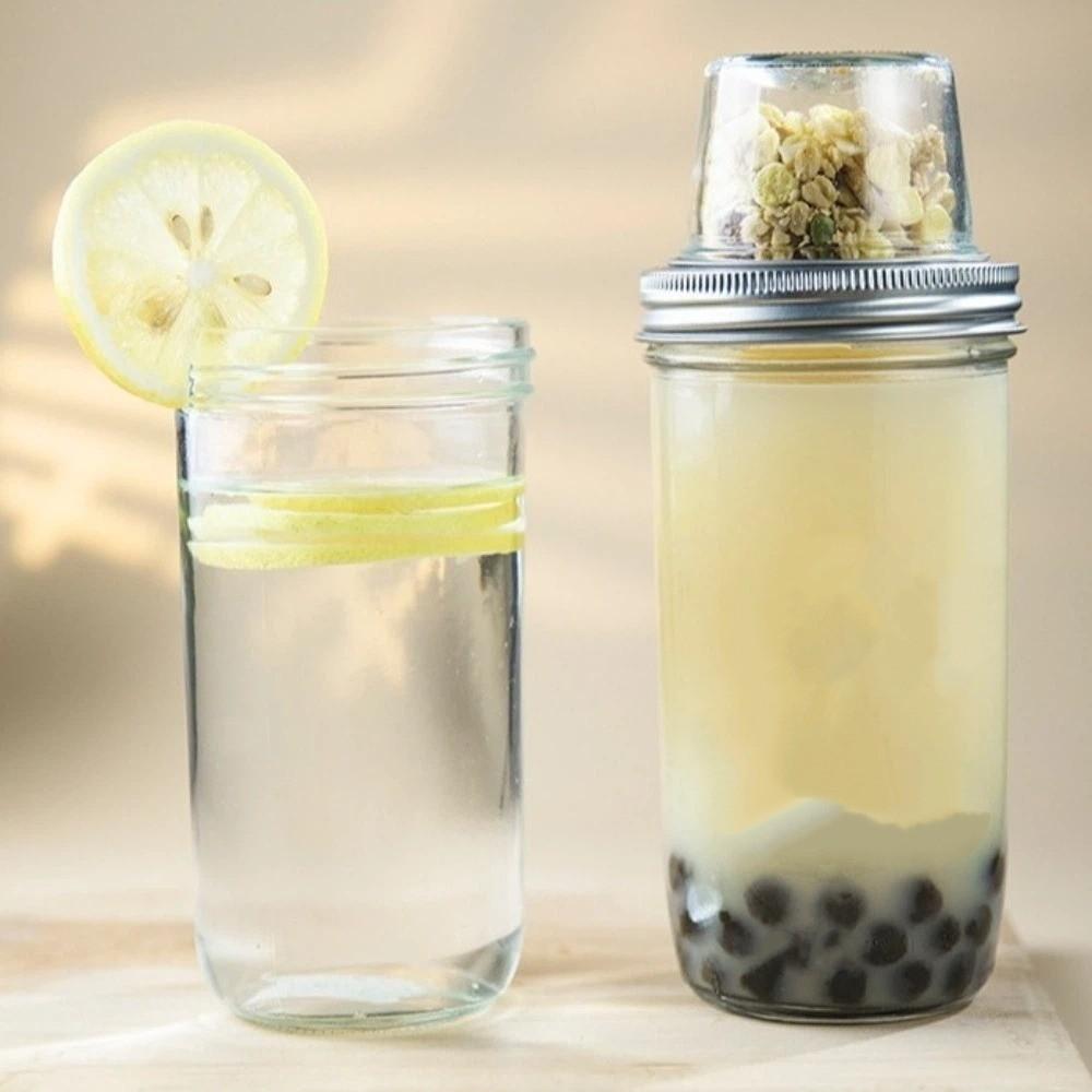 Leak-Proof Yogurt Parfait Cups Dry Wet Separation Salad Jar Glass Sealed Jar  Gym Snack