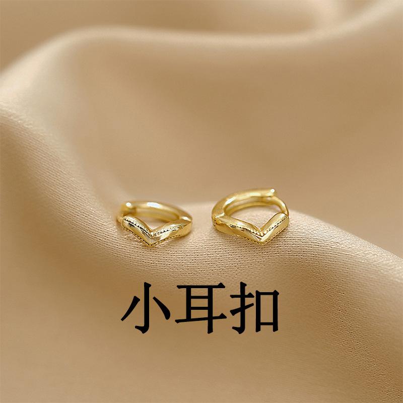 

925 Sterling Silver Jewelry Simple Crystal V Style Butterfly Hoop Earrings for Women Wedding Party Jewelry For Girls Friend Gift