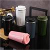 Second-Gen Concave-Convex 304 Stainless Steel Portable Vacuum Insulated Coffee Cup for Outdoor and Car Use