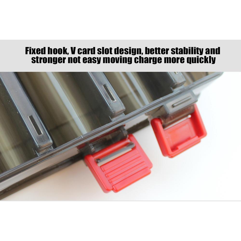 14 Compartments 18.5*27.5*5 Fishing Tackle Double Sided Plastic Fishing Lures Box Large Fishing Lure Hook Boxes Pesca Tackle Box