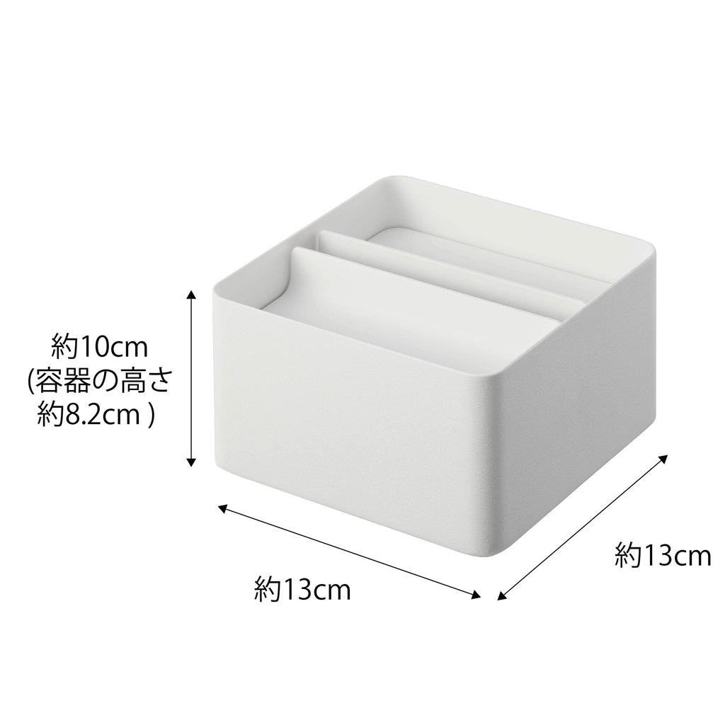 Yamazaki Half Tissue Case with W13 X D13 X 6195 Lid, White, Approx. H10cm, Tower, Compact,
