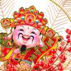 Chinese Year Ornaments Desk Night Light Lighted Artificial Potted Flower for Wedding