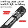 Super Big Flashlight USB Rechargeable Most Strong LED Flash Light Long Range Torch Zoom Outdoor Lamp With Digital Power Display