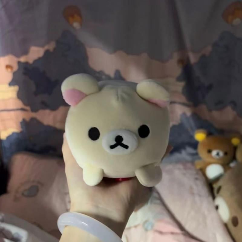Rilakkuma Squishy Palm Bear Figure Plush Delicate Toy Warm Doll Portable Pocket Sized Mochi Texture Uniform Smooth Plush
