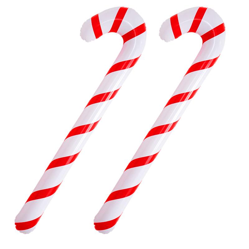 90cm Aufblasbarer Weihnachtszuckerstangen-Ballon Gehstöcke 2025 Weihnachtsdekoration für Zuhause 2025 Neujahrspartyartikel Kindergeschenk