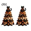 DIY Fabric Ornament Set Quilted Christmas Tree Craft Kit, Vintage Patchwork Handmade Xmas Sewing Set, Tabletop Holiday Decor for Beginners Adults Kids