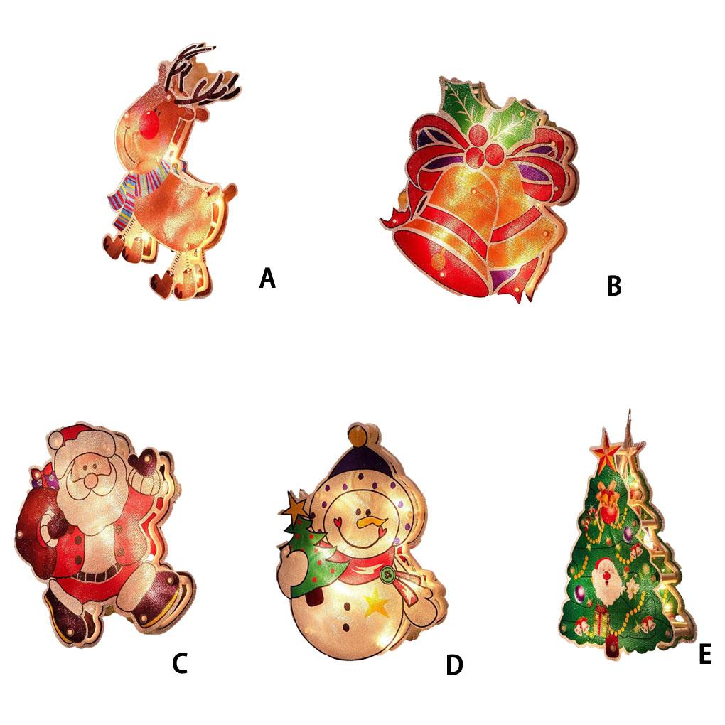 Living Room Wall Christmas Themed Flash Light Waterproof Lamp Battery Operated Home Office Hotel Decoration Holiday Ornament