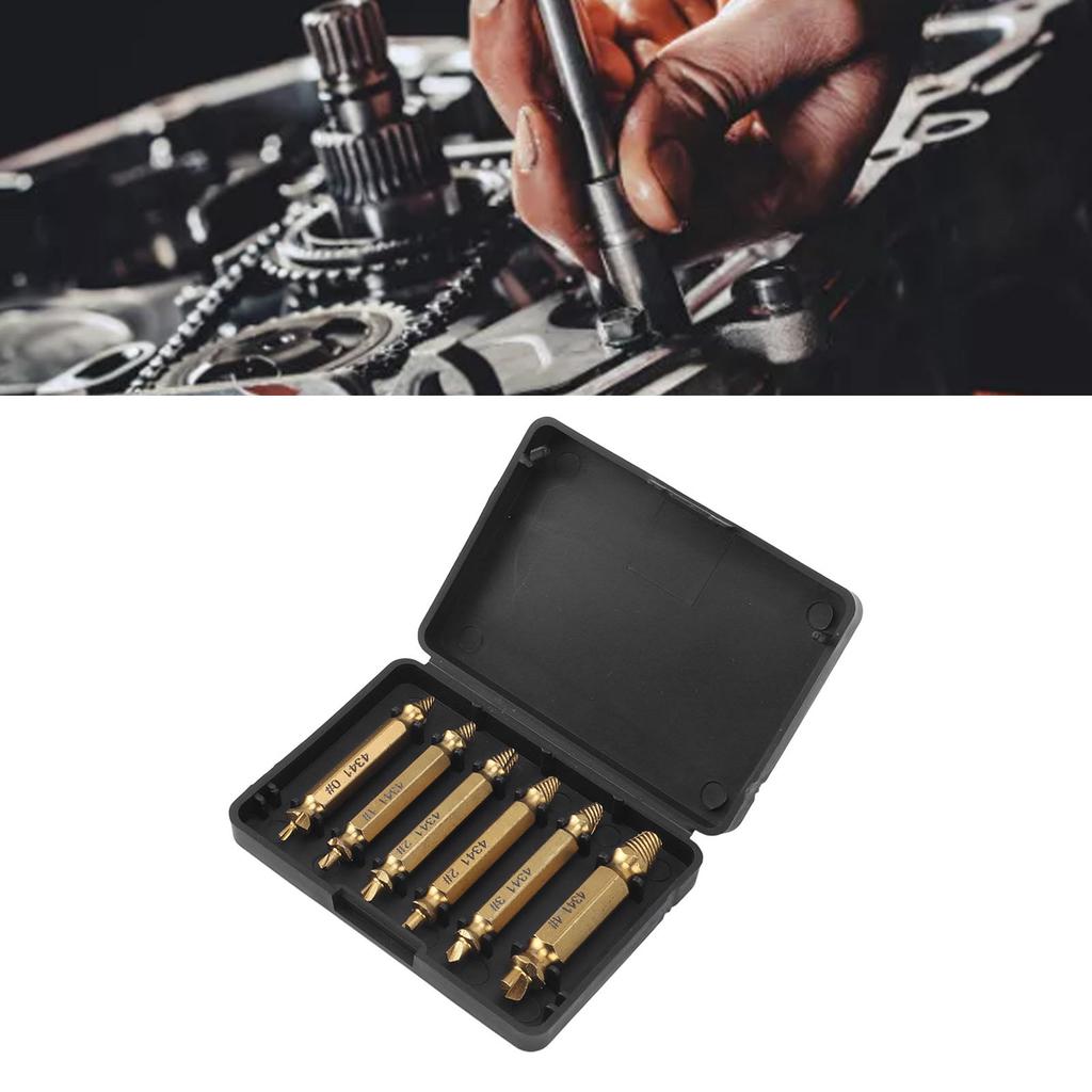 Damaged Screw Extractor Set Broken Stripped Remover Screws Removal Tool HSS Nuts   Drill Bit Tools