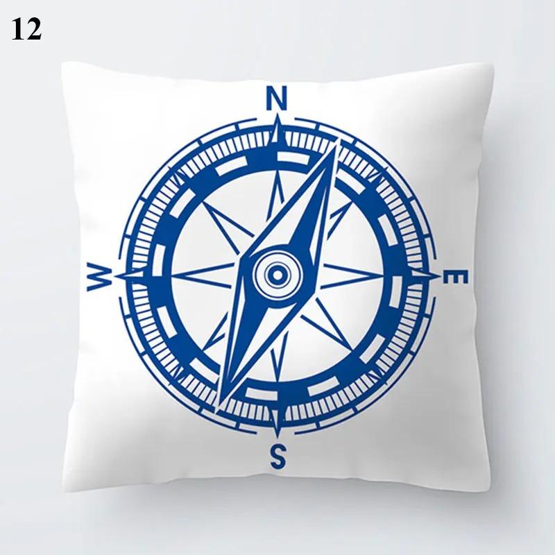 Blue Marine Animal Pillowcase Office Living Room Home Pillowcase Car Ornaments