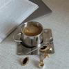 175ml Bürotassen Teetassen-Set Nordisches Design aus Metall Kaffeetassen Minimalistisches Kaffeeset