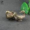 Brass Animal Small Mandarin Duck Figurines Ornaments Handmade Copper Crafts Duck Pet Home Decor Accessories Desk Decorations