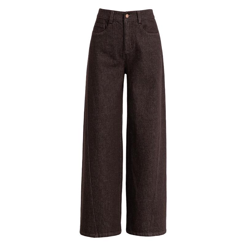 Guang Mei Retro High Waist Wide Leg Denim Pants for Women 32