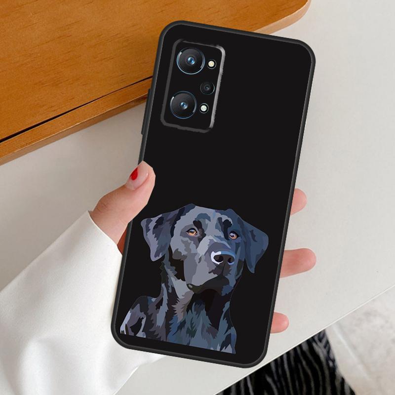 Black Labrador Dog For Realme 15 GT7 Pro GT6 10 11 12 13 14 Pro Plus C65 C67 C63 C61 C51 C53 C35 C75 C55 Case