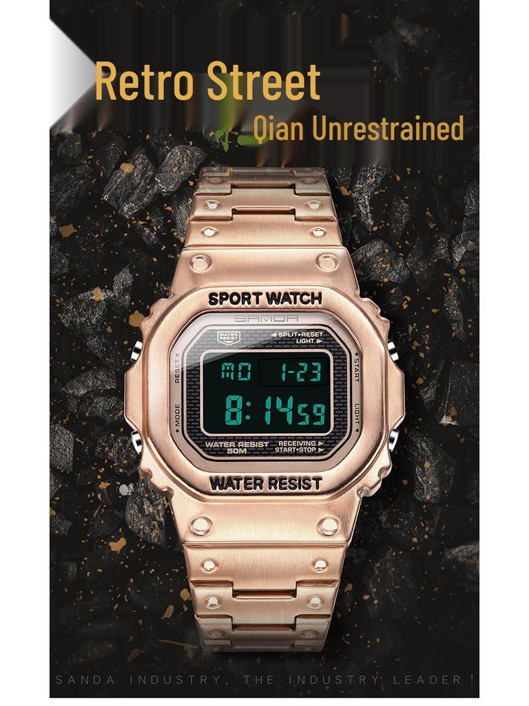 Sanda Classic Waterproof Digital Sport Watch for Men and Women