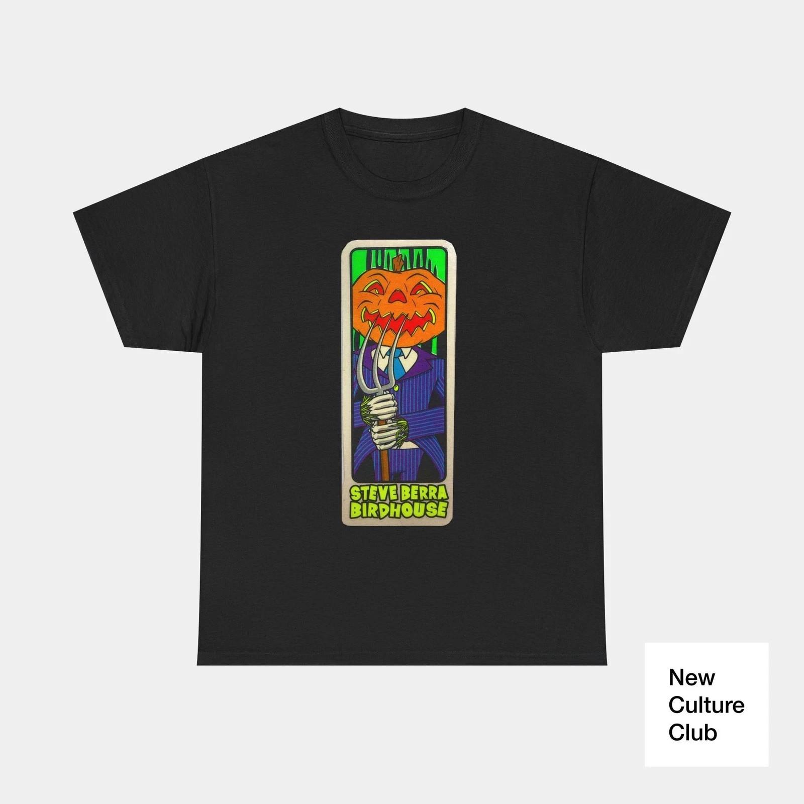 Birdhouse Berra Skateboarding Vintage Retro Pumpkin Head 90s Skate T Shirt Print S разноцветный