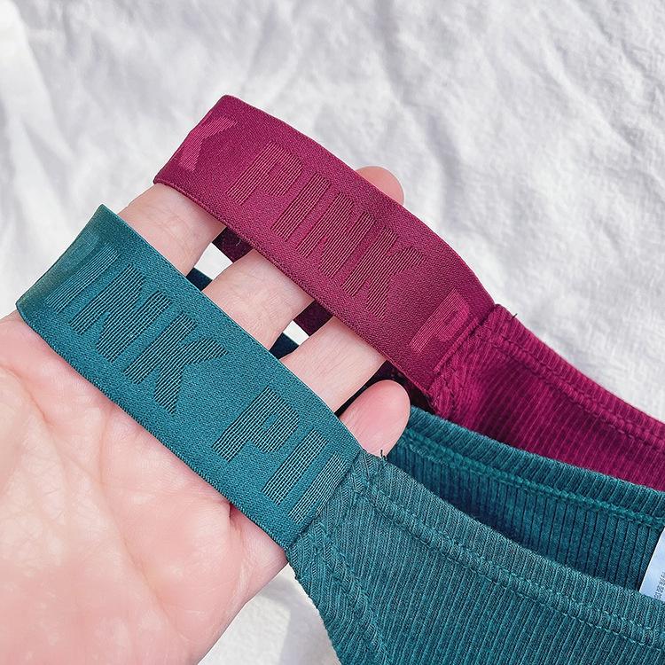 Women's  Lettering Elastic Panties Cotton Comfortable Sports Briefs