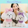 Bowknot Teddy Dog Plush Toy Stuffed Animal Doll Bedroom Decoration Kids Gift