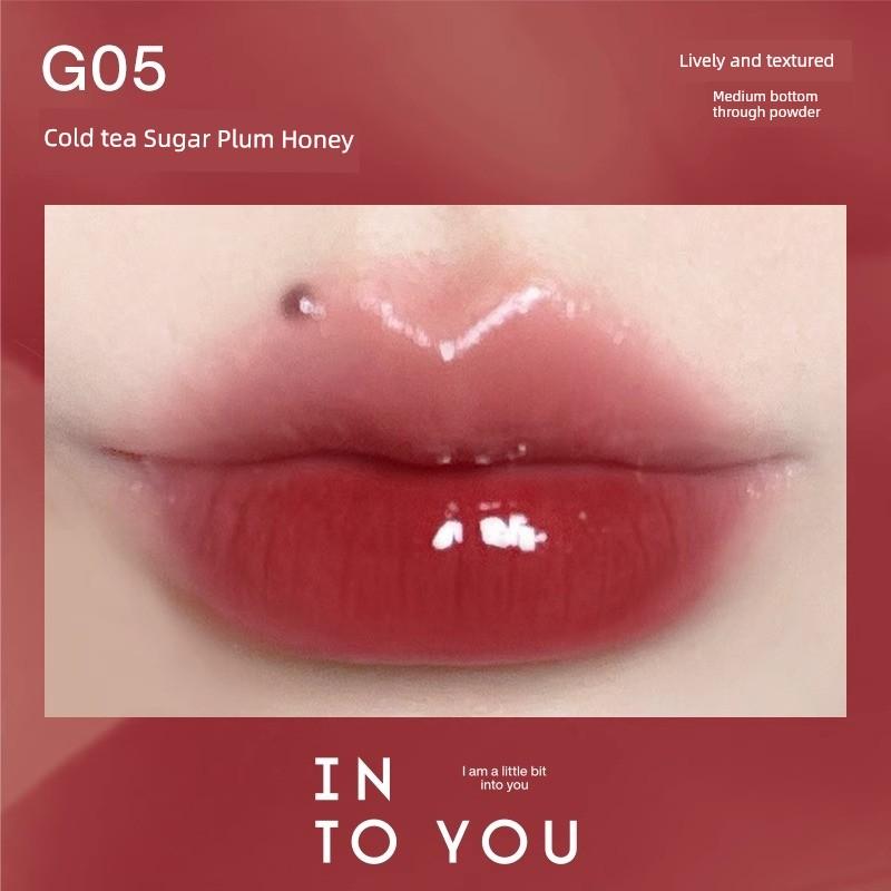into You Syrup Lip Gloss G01 Sweet Yang Lip Lacquer G04 Water Light Lipstick G03 Mirror Glass Lip Color White Cheap